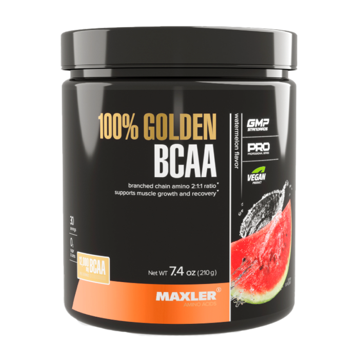 Аминокислотный комплекс БЦАА "Арбуз", Golden BCAA Watermelon, Maxler, 210 г