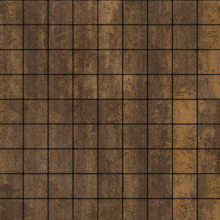 Тротуарная плитка КВАДРАТ 100х100 мм - Листопад гладкий Мокко