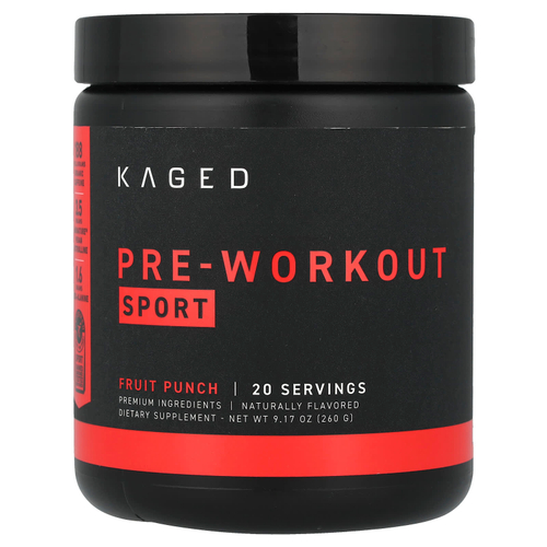 Kaged, Перед тренировкой, для занятий спортом, фруктовый пунш, 260 г (9,17 унции)