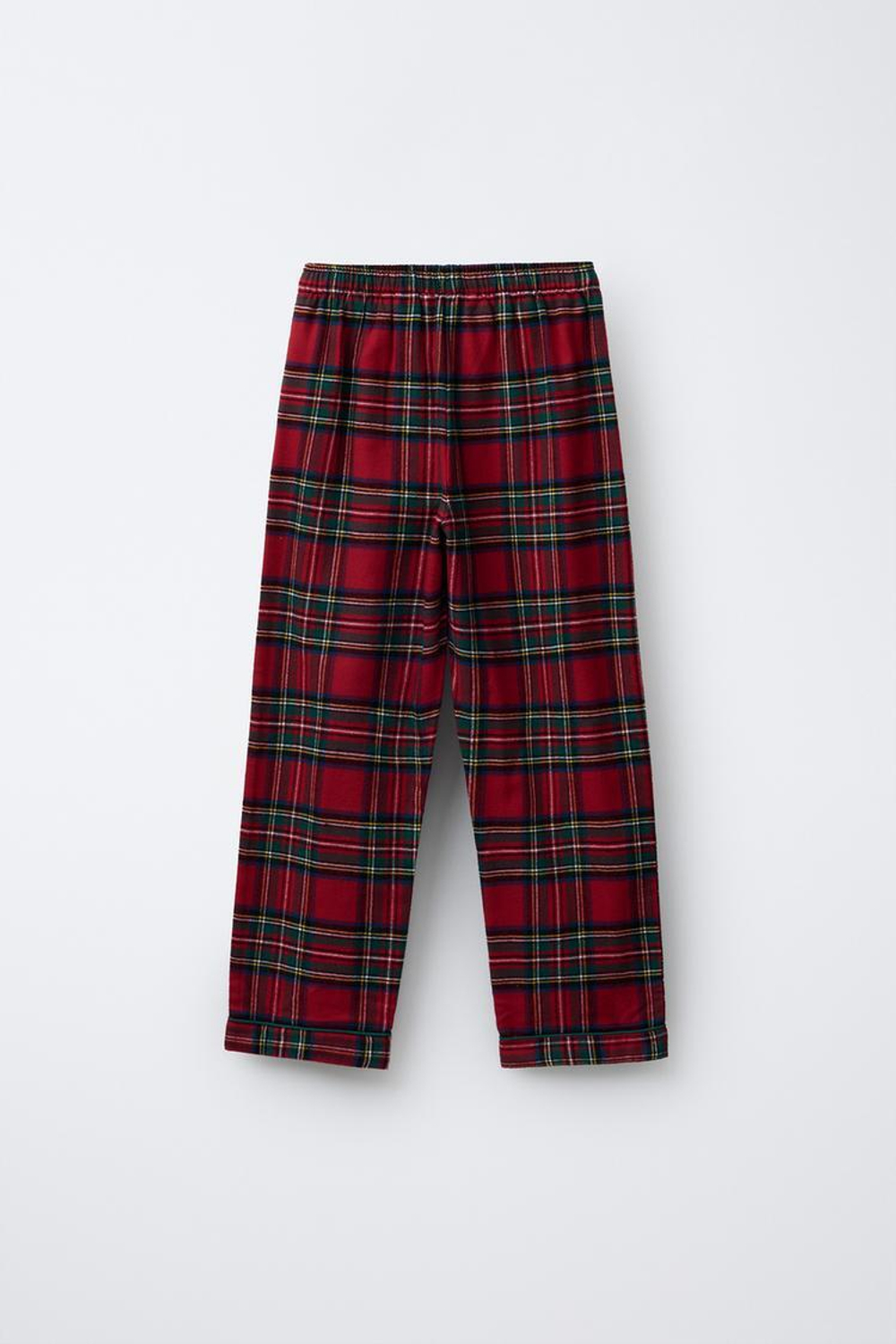 ZARA ФЛАНЕЛЕВАЯ ПИЖАМА В КЛЕТКУ, КРАСНЫЙ