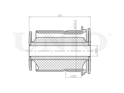 Сайлентблок задний переднего нижнего рычага UNIO RMP-20525