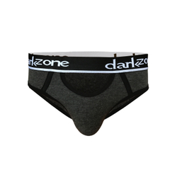 Мужские трусы брифы с вырезом темно-серые DARKZONE DZN6259