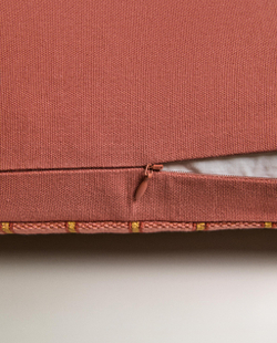 Zara Home наволочка декоративная из хлопка, малиновый, в полоску