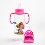 145001 Бутылочка для кормления с крышечкой с погремушкой, 250 мл, от 3 мес.,средний поток, цвета МИК