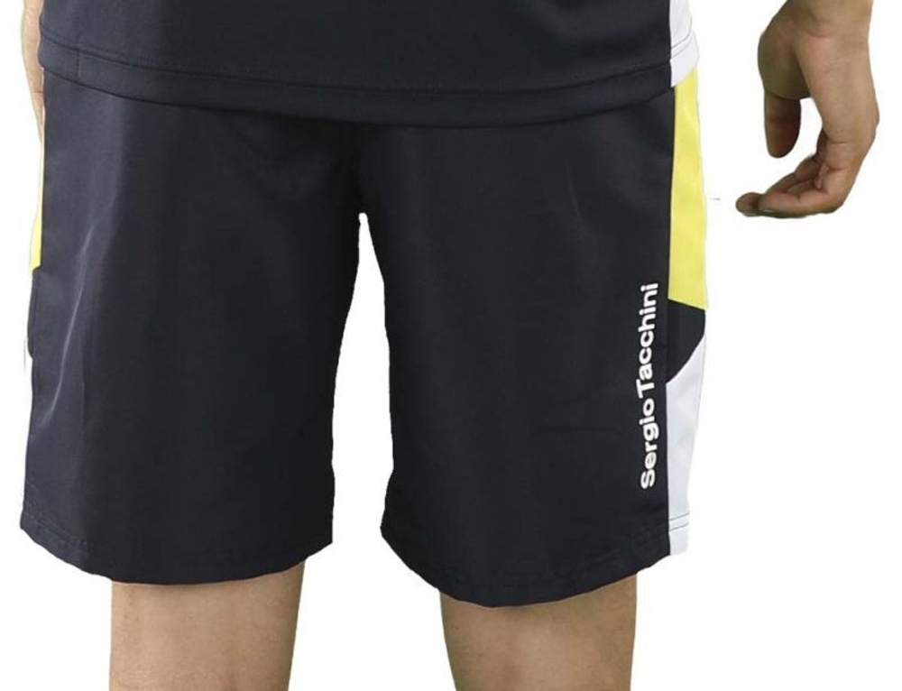 Мужские теннисные шорты Sergio Tacchini Equilatero PL Short - navy/yellow