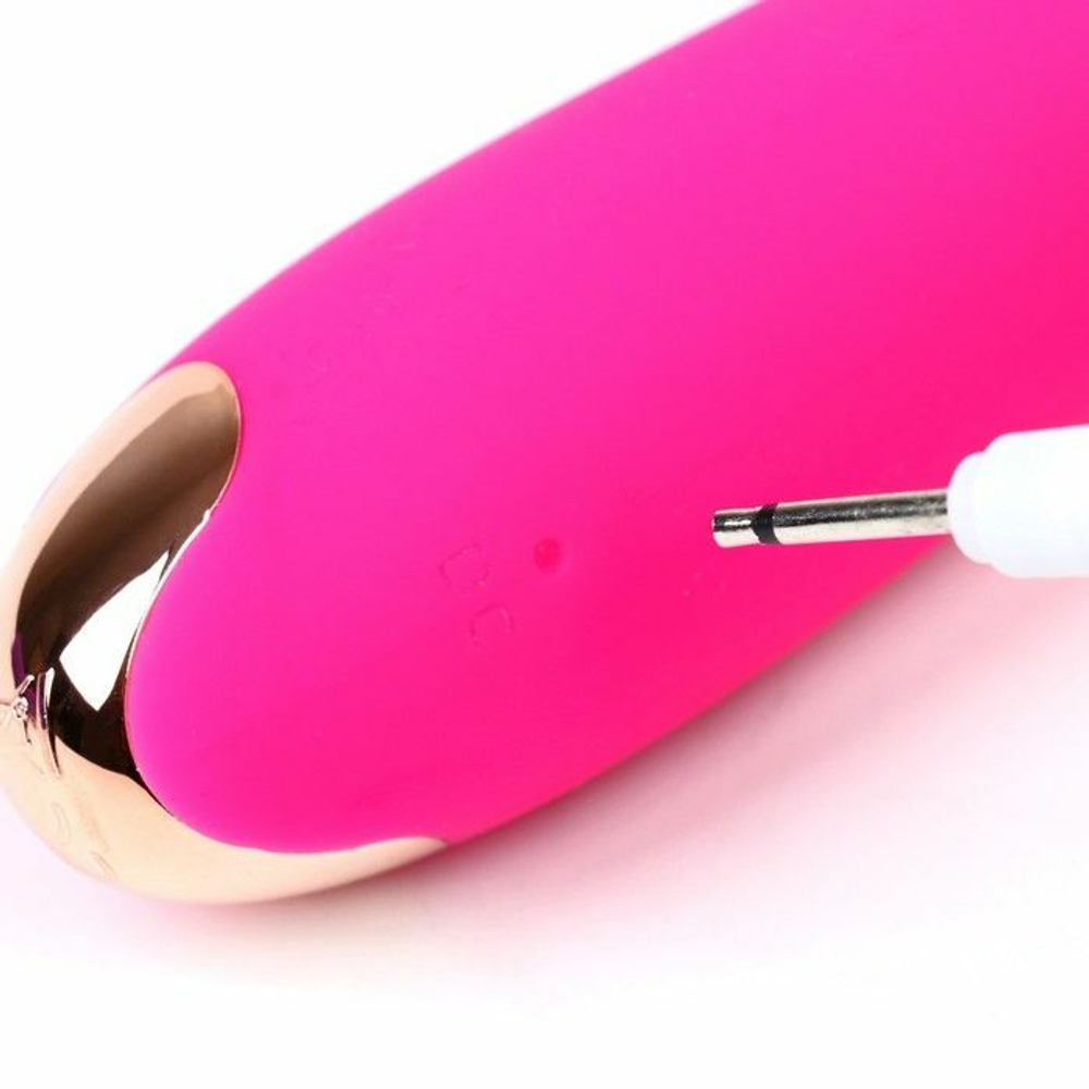Ярко-розовый вибратор для стимуляции точки G - 22 см. (Цвет: ярко-розовый)