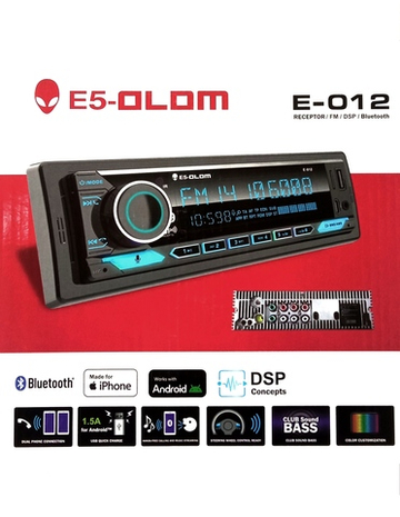 Автомагнитола FM/BT/USB/TF DSP Color E5-OLOM E-012