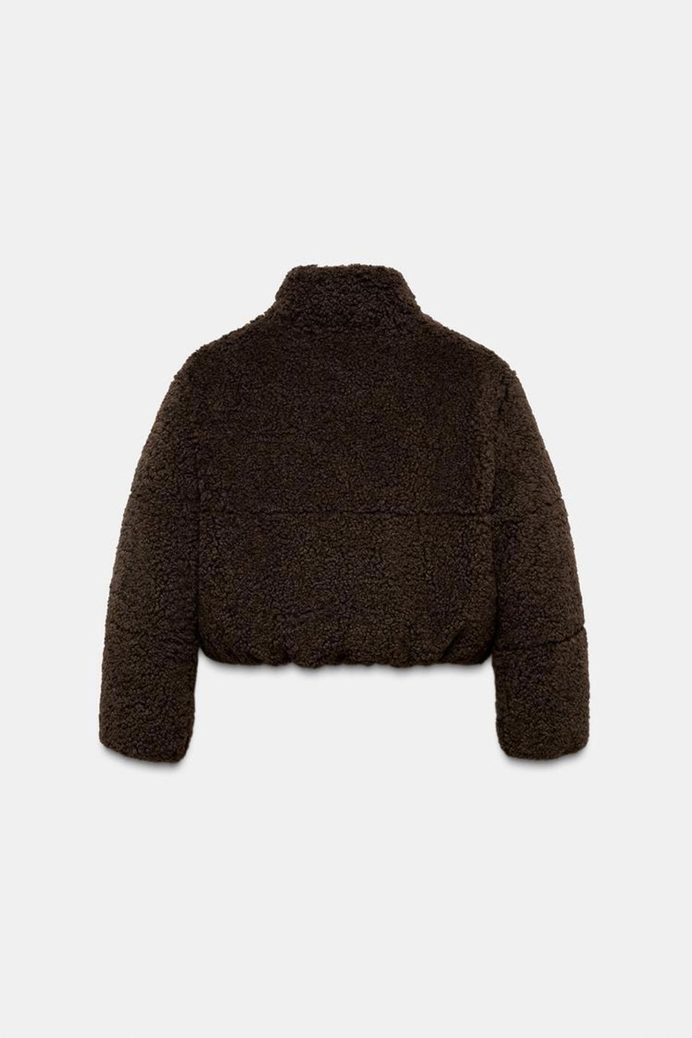 ZARA АНОРАК ИЗ ИСКУССТВЕННОГО МЕХА С ТЕРМОИЗОЛЯЦИЕЙ, КОРИЧНЕВЫЙ