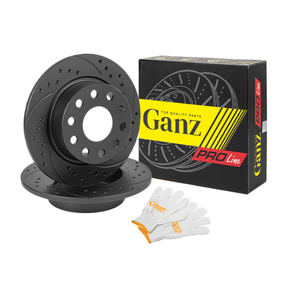 Диск тормозной GANZ задний перфорированный PRO-Line с покрытием (комплект - 2 шт) VAG AUDI A3 / VW GOLF 03 Арт.: GIJ06005S