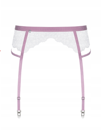 Пояс с подвязками Obsessive Lilyanne, S/M, белый