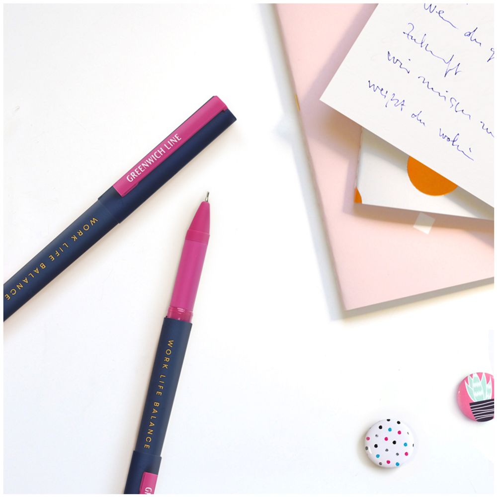 Ручка шариковая Greenwich Line "Utility dark blue" синяя, 0,7мм, игольчатый стержень, грип, софт-тач