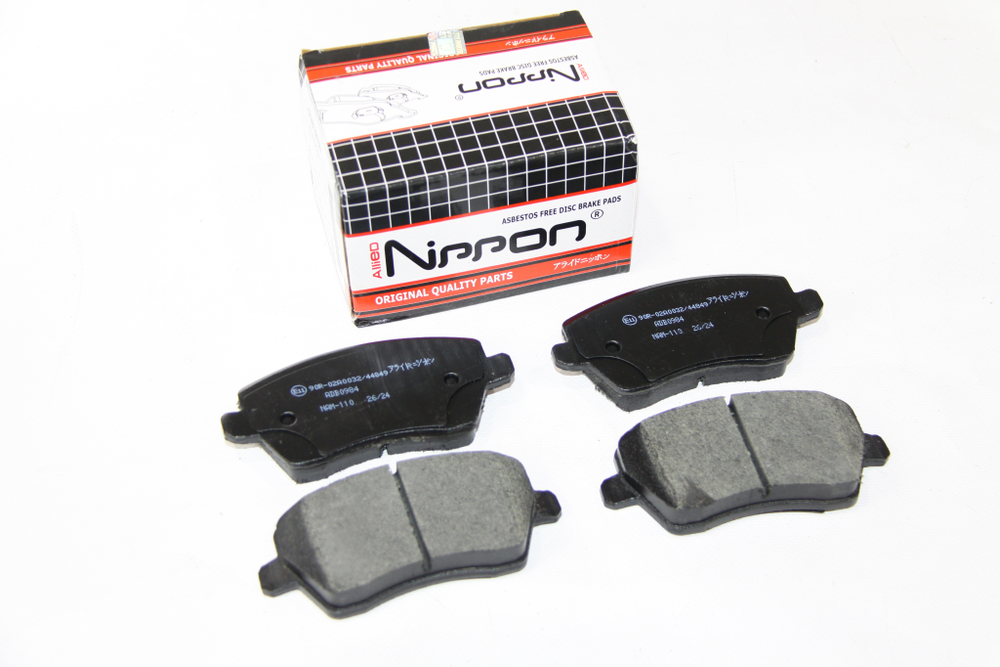 Колодка дискового тормоза а/м LADA LARGUS/LADA VESTA/RENAULT передние (к-т 4 шт./16кл.) (410608481R/8450108101/410608481R) NIPPON