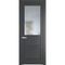 Межкомнатная дверь эмаль Profil Doors 1.5.2PM графит остеклённая