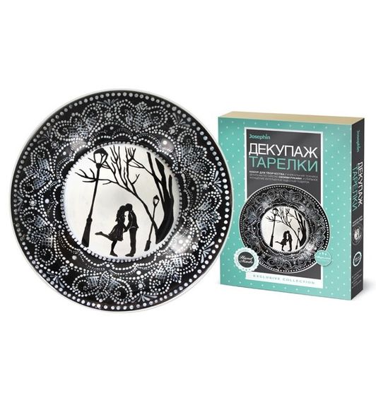 Декорирование тарелки Свидание ЭМ