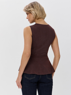 Вечерний топ-блузка с баской