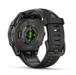 Умные часы Garmin Fenix 8, 43 мм, AMOLED, Sapphire Carbon Gray DLC Titanium with black/pebble gray silicone band