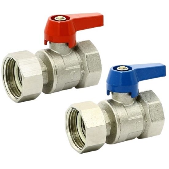 Комплект шаровых кранов Uni-Fitt 1" x 3/4" с накидной гайкой и уплотнением 117KIT34