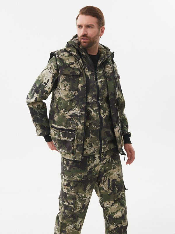 Костюм летний Тайга-3 ткань Твил-Пич цвет Зеленый Питон