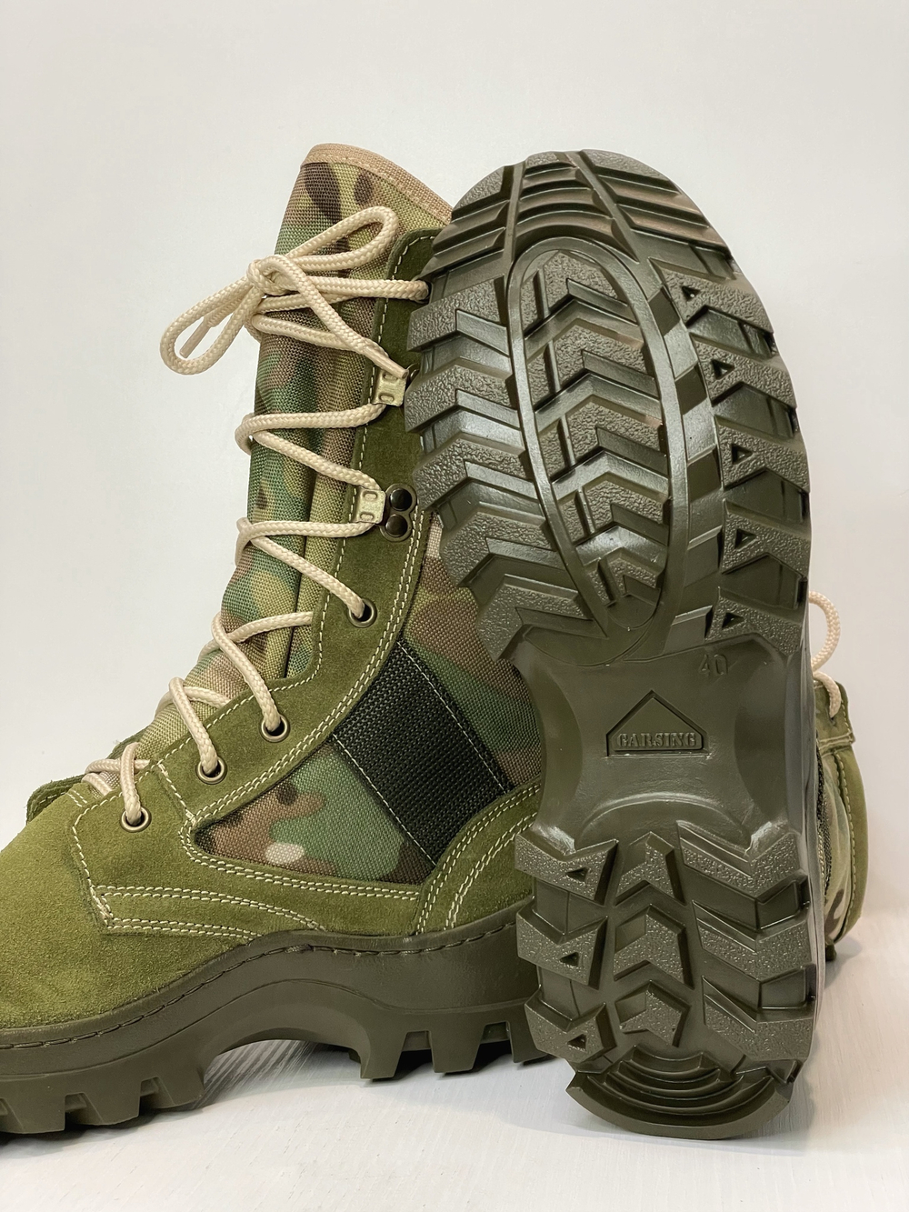 Ботинки тактические с высокими берцами 516 МО «SHOT CAMO MULTI» Мультикам