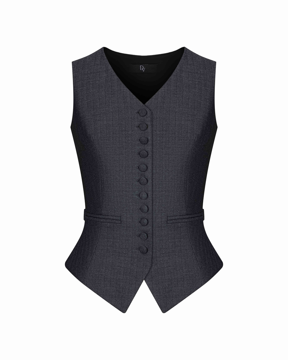 Жилет приталенный из костюмной ткани