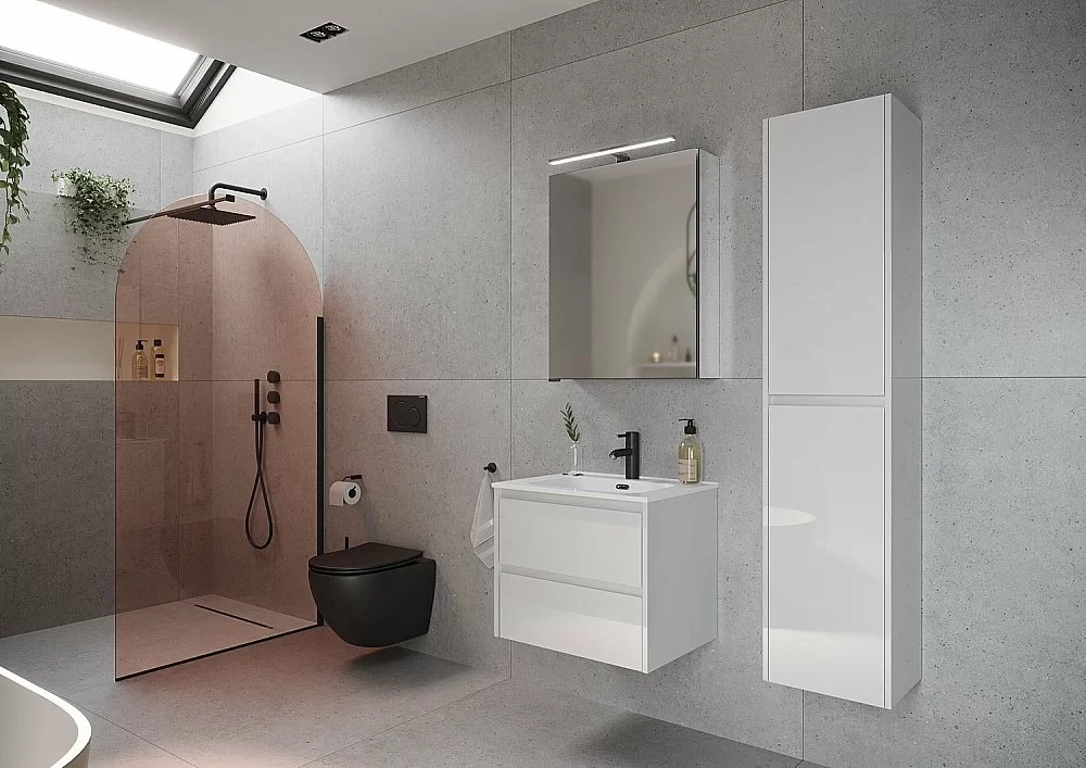 Тумба с раковиной Sancos Libra LB60W белый глянец