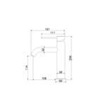 Смеситель для раковины Vincea City VBF-2C1GM однорычажный, вороненая сталь