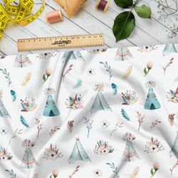 Ткань сатин вигвамы детские