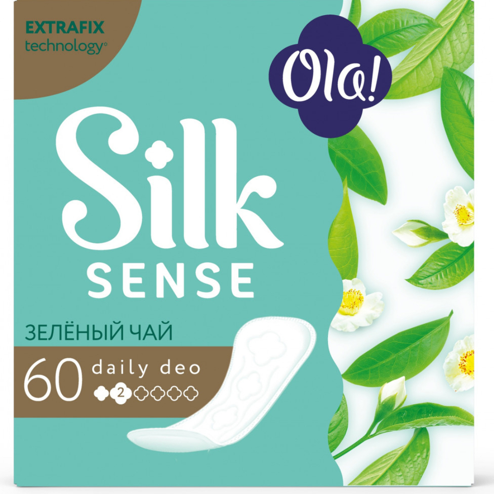 Прокладки Ola Silk Sense Зеленый чай 60 шт