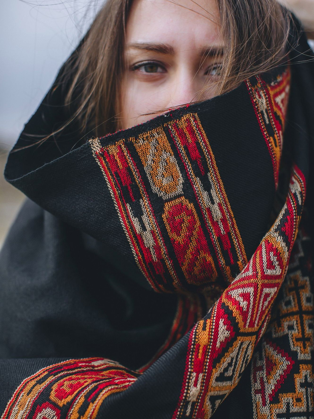 Шаль Куллу (черный)