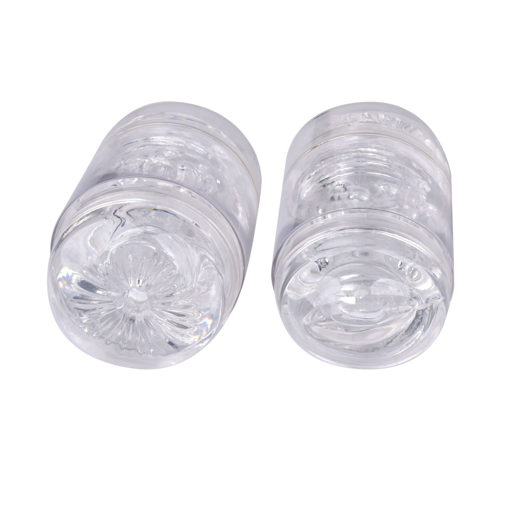 Прозрачный двусторонний мастурбатор Joy Cup - анус и рот