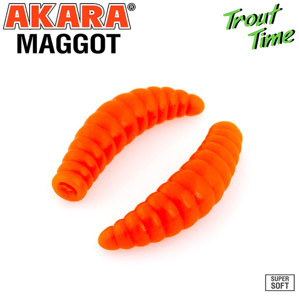 Силиконовая приманка Akara Trout Time MAGGOT 1,6 Tu-Frutti 100 (10 шт.)