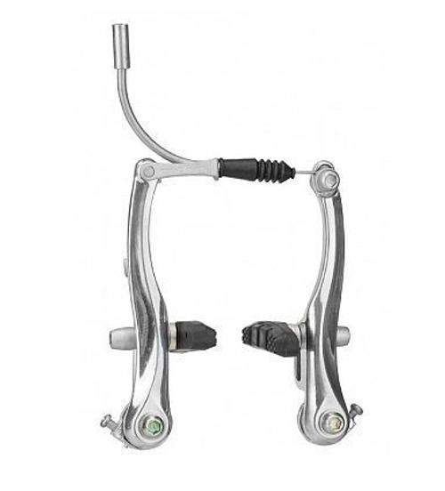 Тормоз ободной V993DG V-образный передний алюминиевый серебристый, арт.510146 (10216100/200408/0035688, Китай)