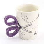 Кружка с ручкой и рисунком в виде ножниц, 400 мл