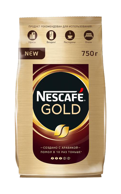 Кофе растворимый Nescafe Gold, пакет, 750 г