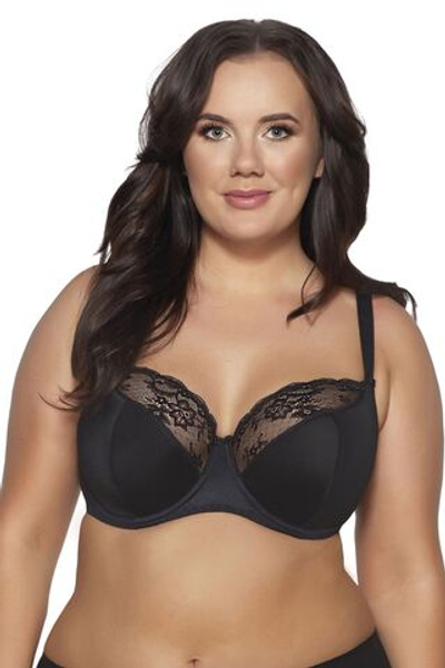 Бюстгальтер с чашкой на тонком поролоне Camellia (Размер: 70H) (Цвет: черный)