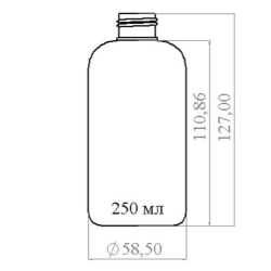 Флакон ПНД 250 мл (24) Белый Оливия