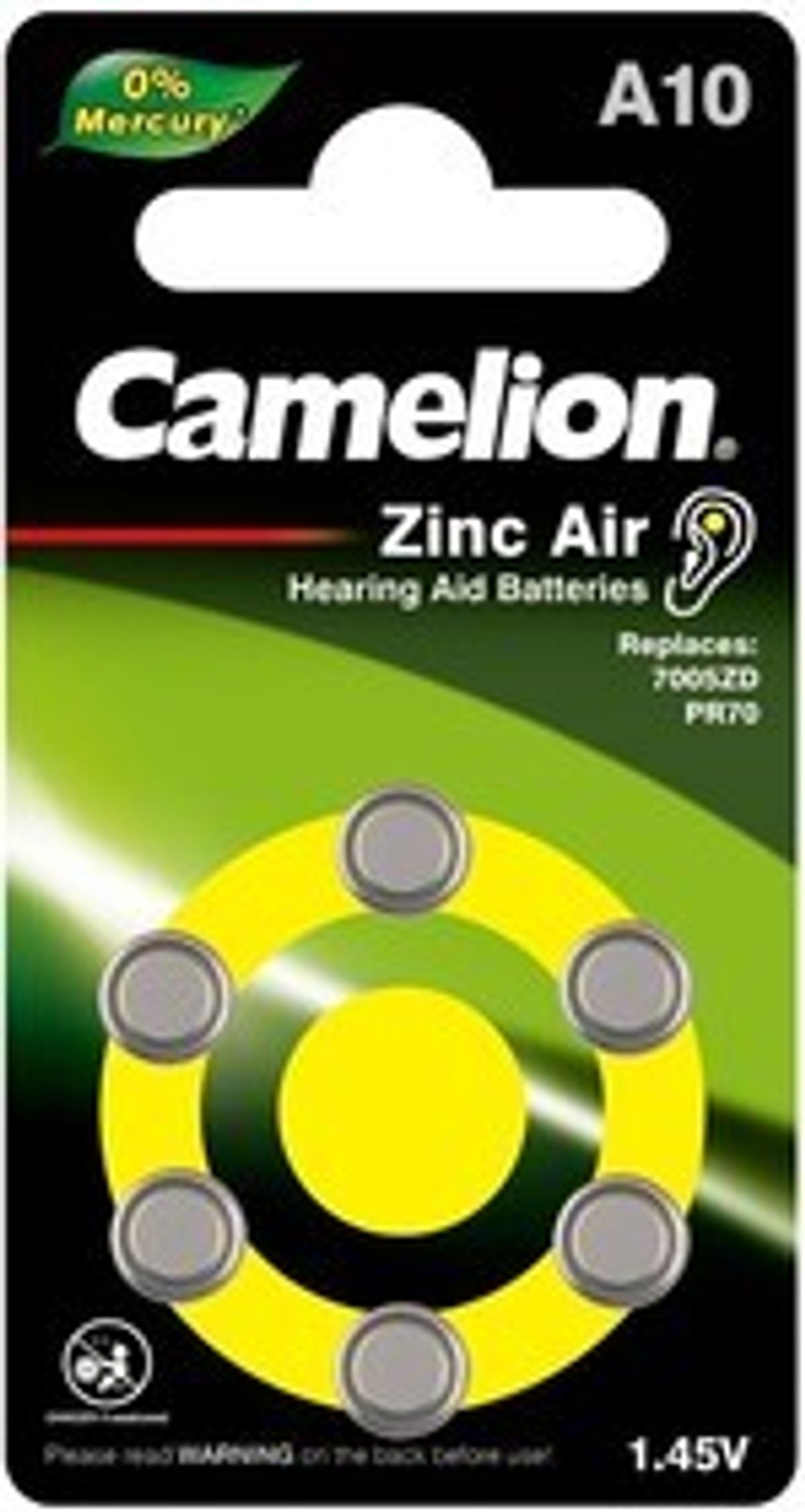Батарейка Camelion ZA10 к-т6шт