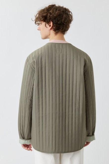 Стеганая куртка цвета хаки из мембраны