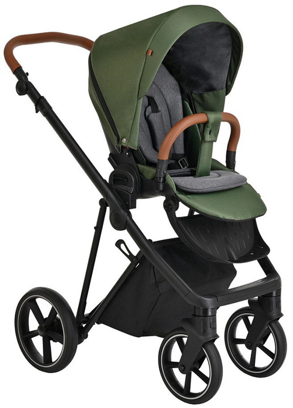 Детская коляска Roan Sol 3 в 1 с автокреслом Avionaut Silver Black RSL/1013 Boho Green