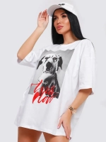 Футболка женская оверсайз принт