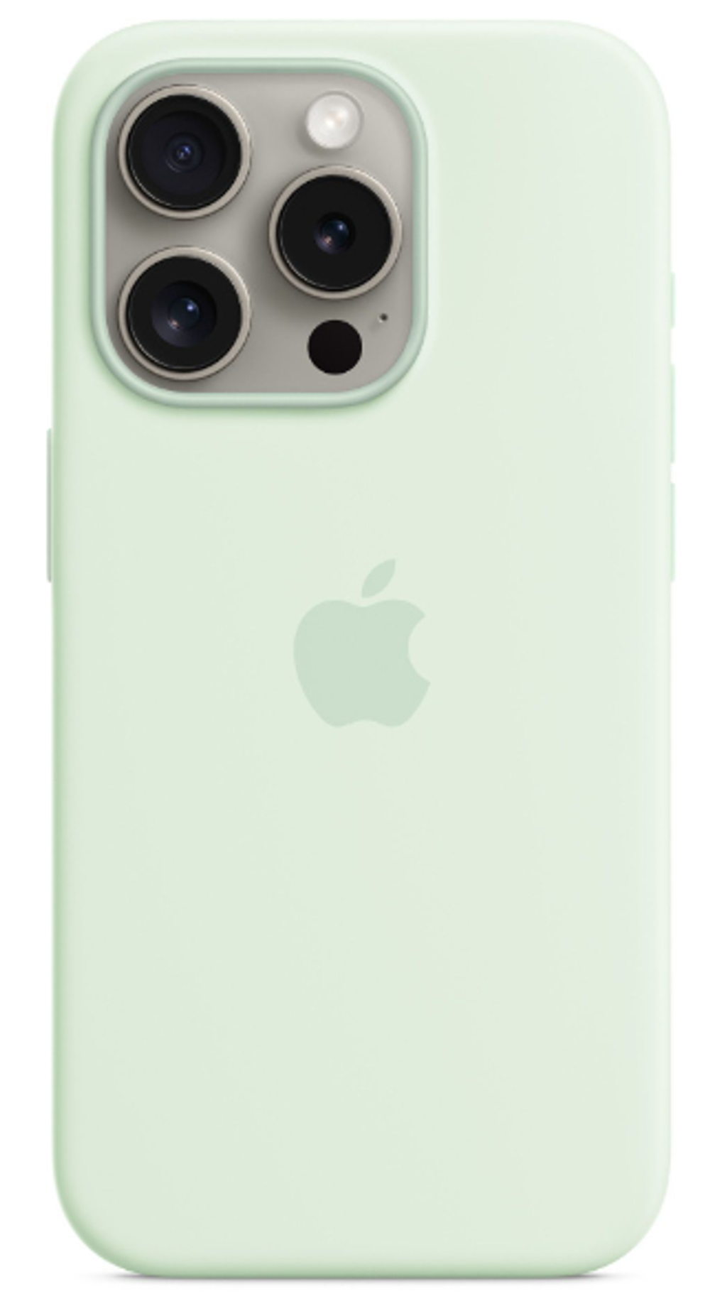 Чехол-накладка Silicone Case with MagSafe для iPhone 15 Pro Max силиконовый (ментоловый)