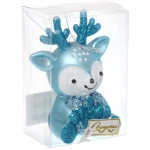 Ёлочная игрушка «Весёлый оленёнок» 8*5.5*11.5 см, Голубой