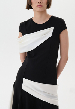 Платье вечернее с драпировкой