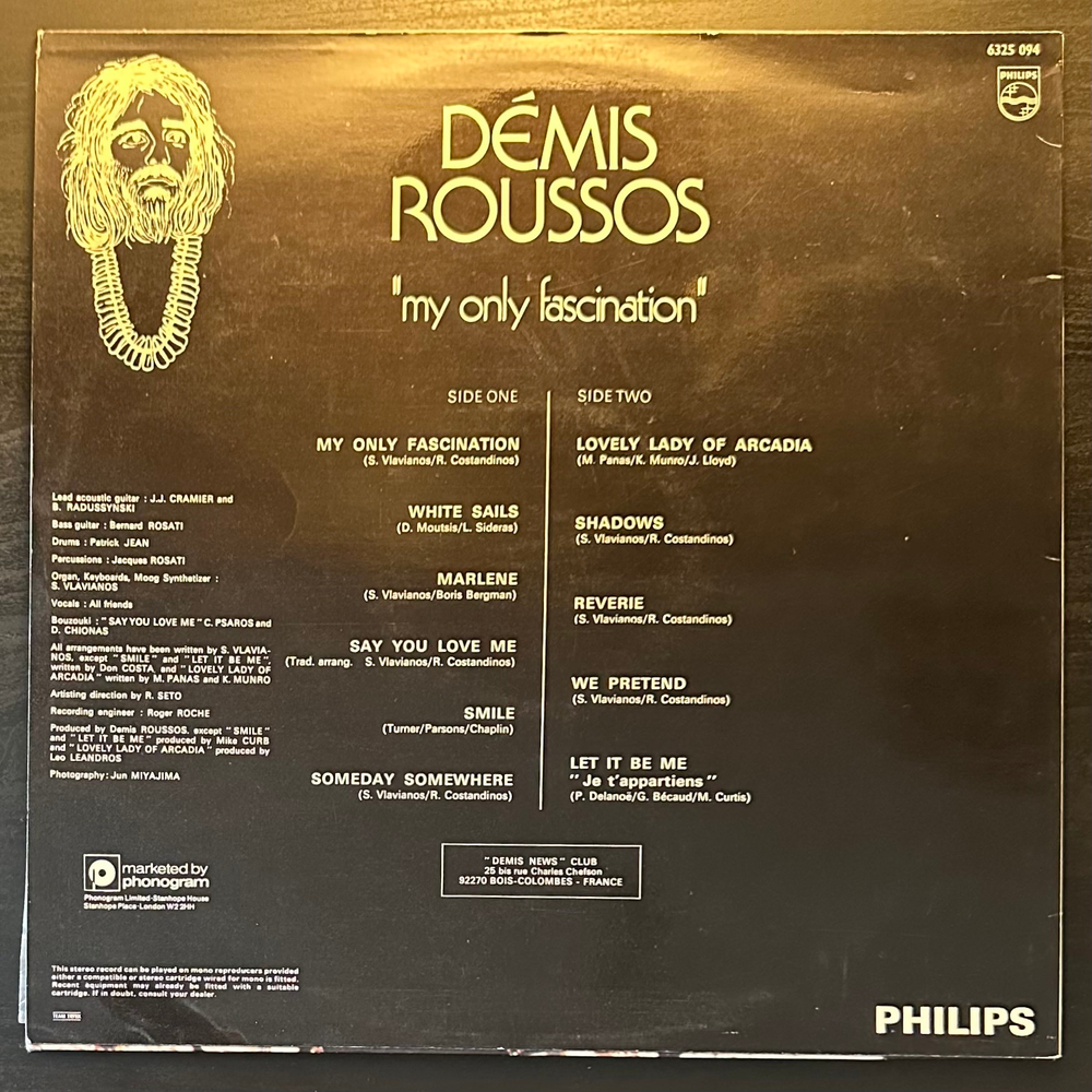 Demis Roussos - My Only Fascination (Скандинавия 1974г.)