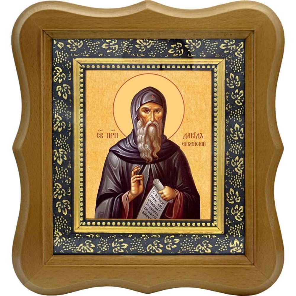 Давид Эвбейский игумен, преподобный. Икона на холсте.