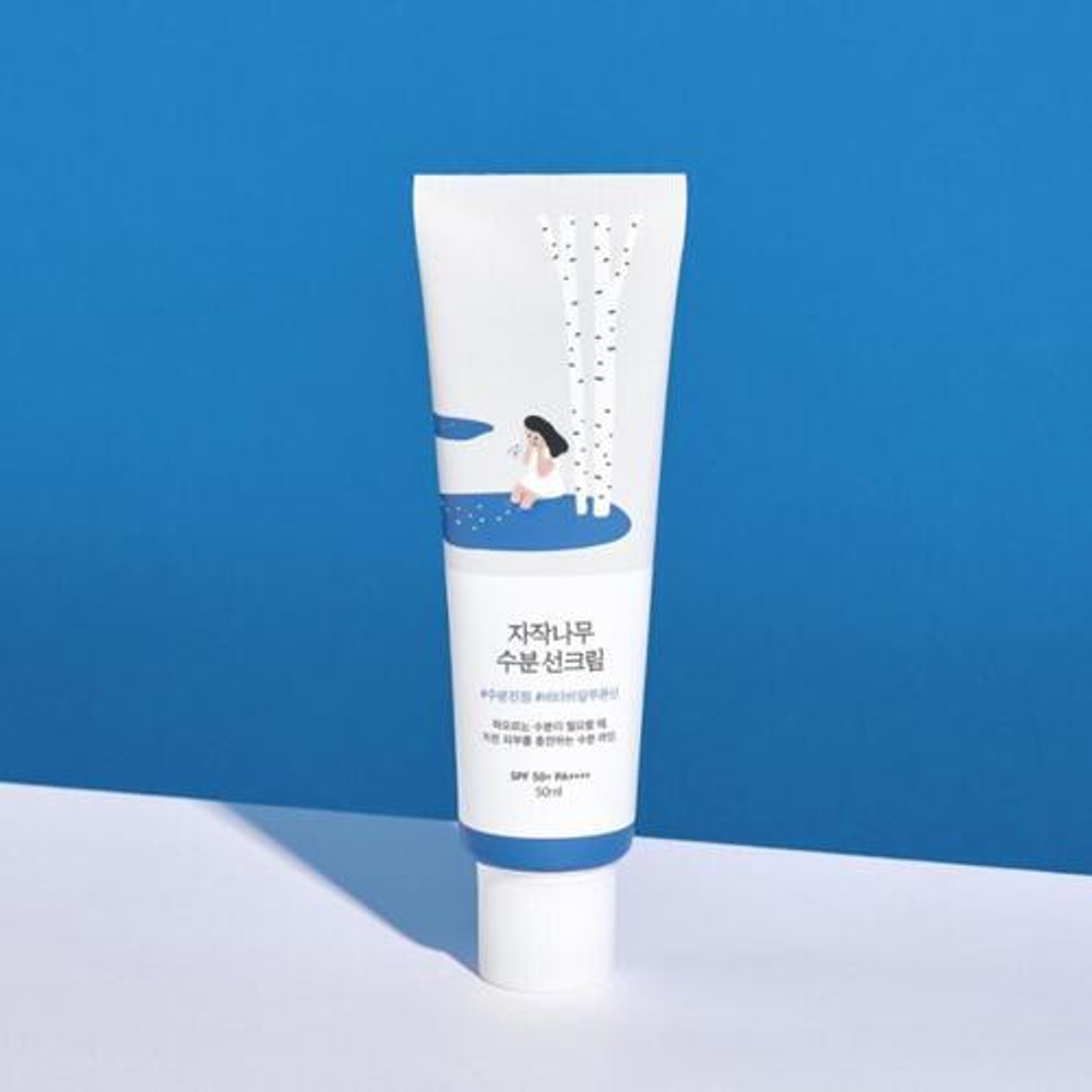 Крем солнцезащитный с березовым соком Round Lab Moisturizing Sunscreen SPF 50+ PA++++