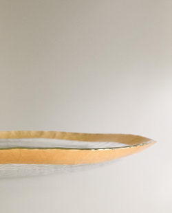 Zara Home набор столовой посуды из стекла, цвет золотой, 33 см