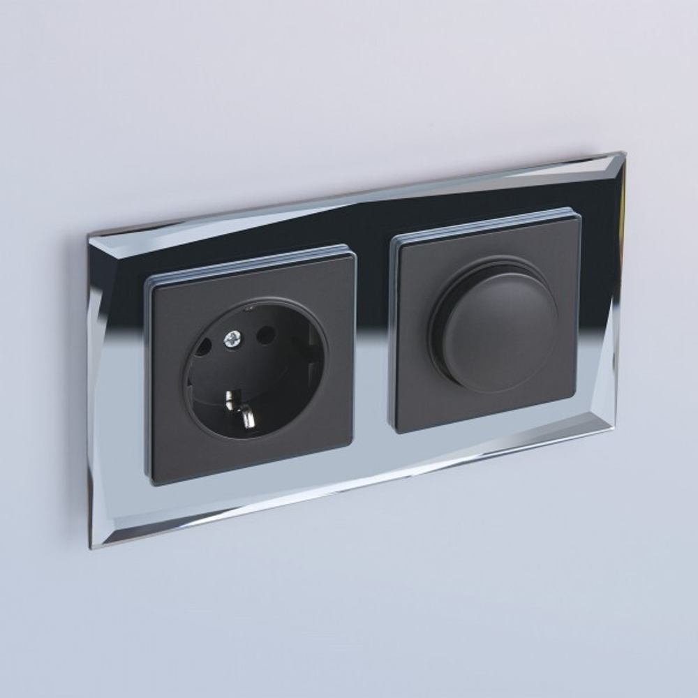 Рамка на 2 поста Diamant (черный)