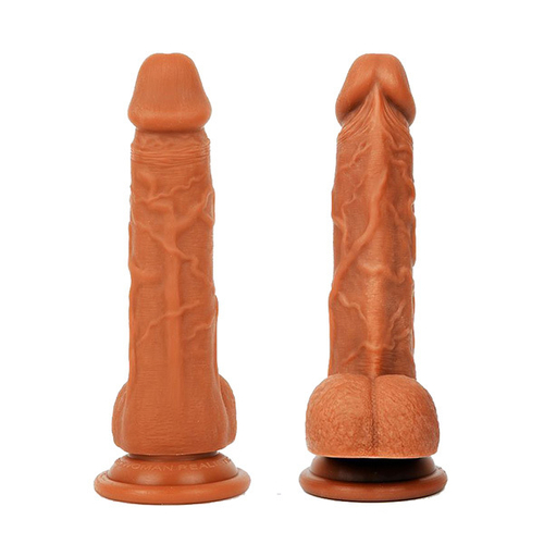 Реалистичный коричневый фаллоимитатор 18,5см Bior Toys Erowoman ER-30051