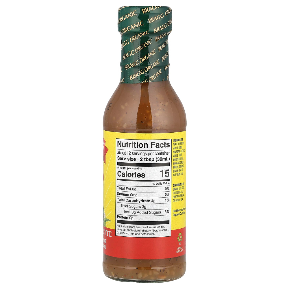 Bragg, Органическая заправка и маринад с яблочным уксусом, 354 мл (12 жидк. унц.)